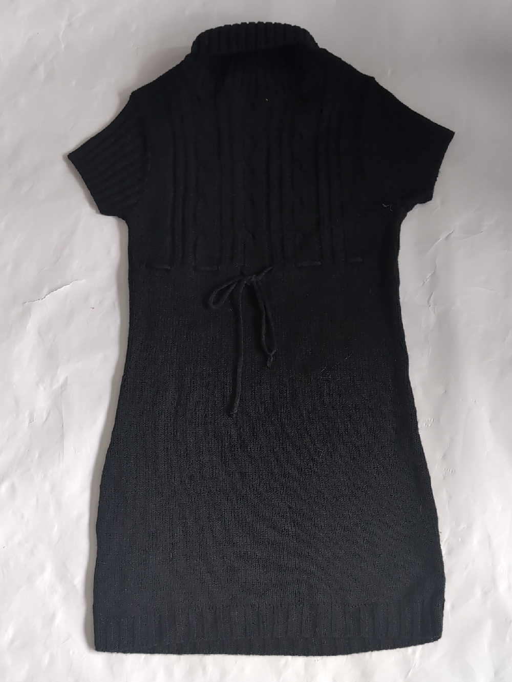 Speechless Black Knit Short Sleeve Sweater Dress